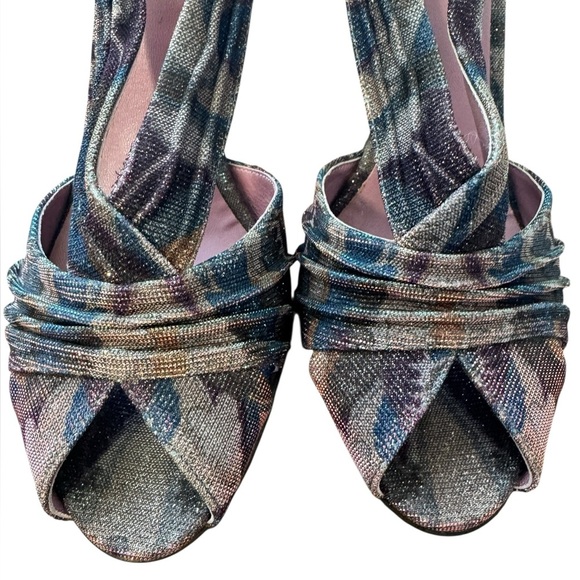 Missoni Open Toe Sparkle Sandals Pumps - Picture 3 of 13